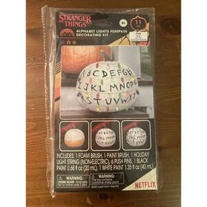 Stranger Things Alphabet Lights Pumpkin‎ Decorating Kit 11 Piece NEW Halloween